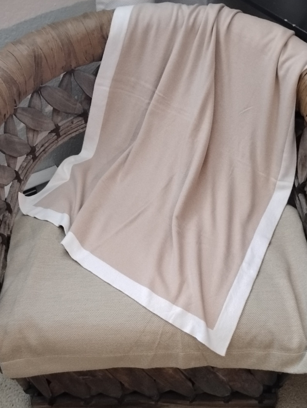 Cashmere & Cotton Baby Blanket Or Throw